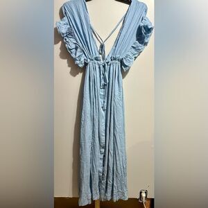 Elegant Blue Maxi Dress